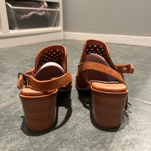 Rag & Bone Brown Suede Open Toe Booties NICE Sz 38 - Picture 4 of 11